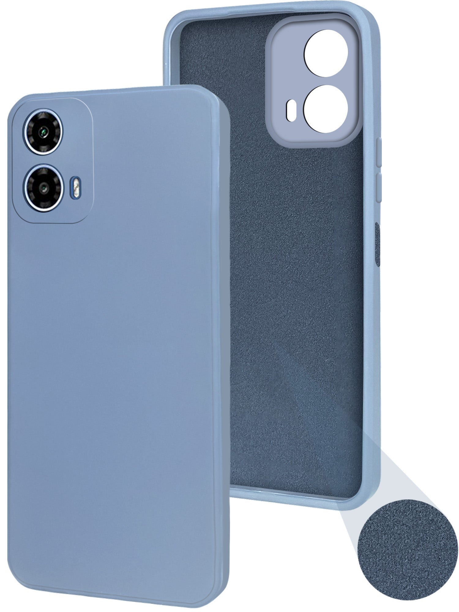 For Motorola Moto G34 5G Back Cover Case (Matte Finish Silicone with Inside Fiber cloth)