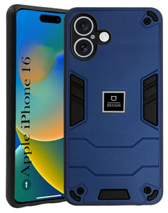 For Apple iPhone 16 Back Cover Case (Lightweight Hybrid Shockproof Polycarbonate)
