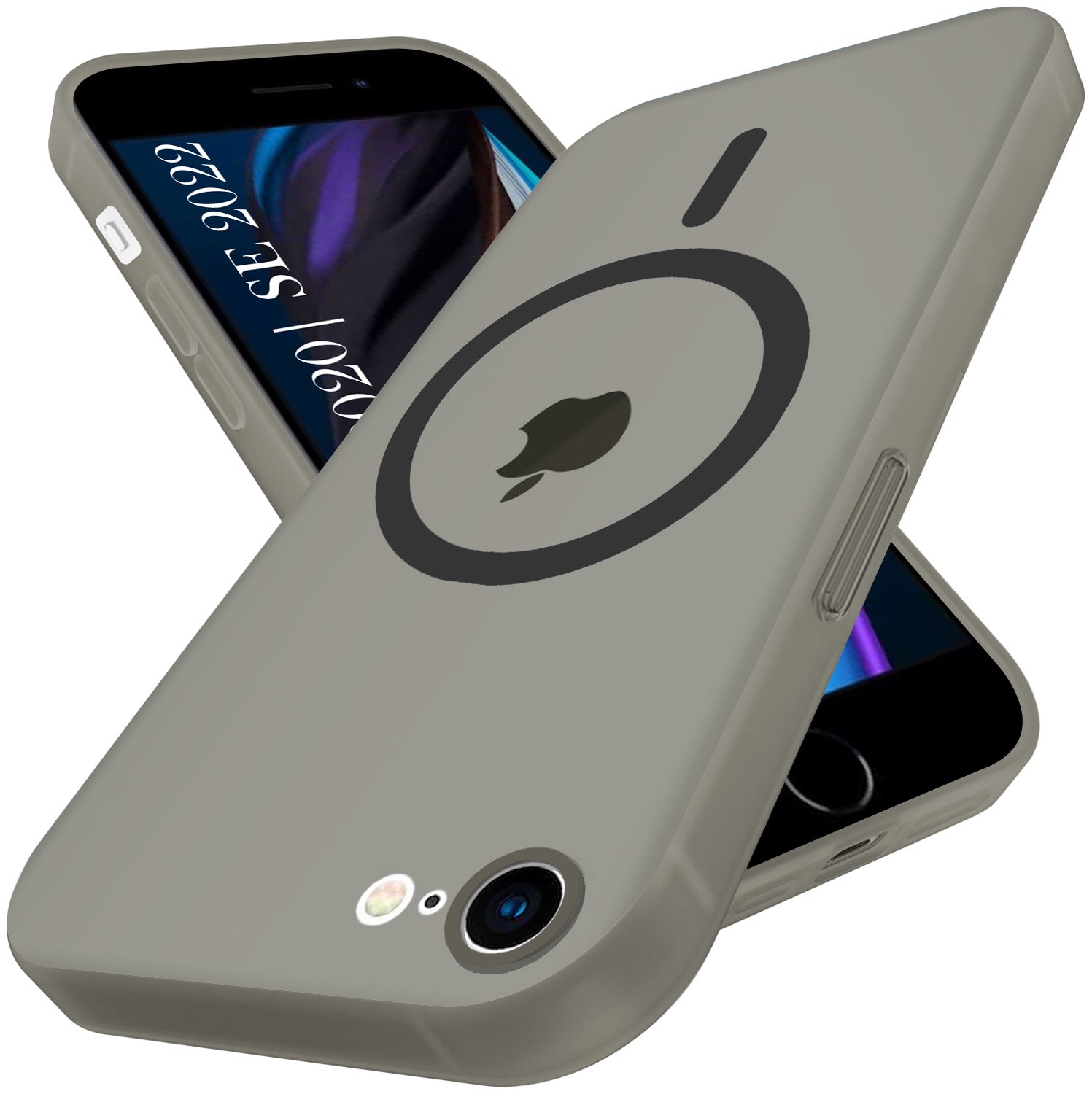 For iPhone SE 2020 | SE 2022 Back Cover Case (Frosted Matte Feel | MagSafe Compatible Wireless Charging | Polycarbonate Material)