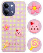 For Vivo Y11 | Vivo Y21 5G Back Cover Case (3D Cute Cartoons | Hard Back Side Soft | Matte Premium Finish | HD Printing)