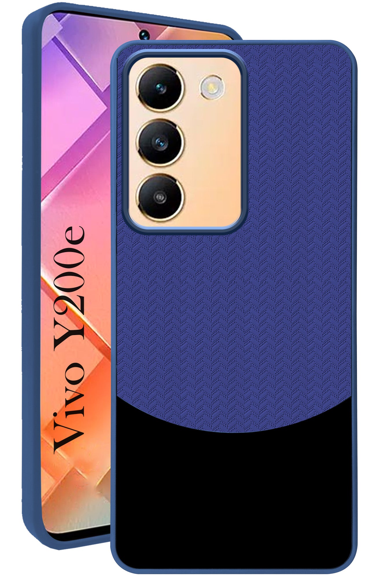 For Vivo Y200e  Back Cover Case (Elegant PU Leather Finish | Premium Minimalist Professional | Camera Protection Bump)