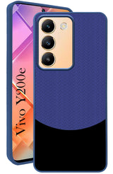 For Vivo Y200e  Back Cover Case (Elegant PU Leather Finish | Premium Minimalist Professional | Camera Protection Bump)