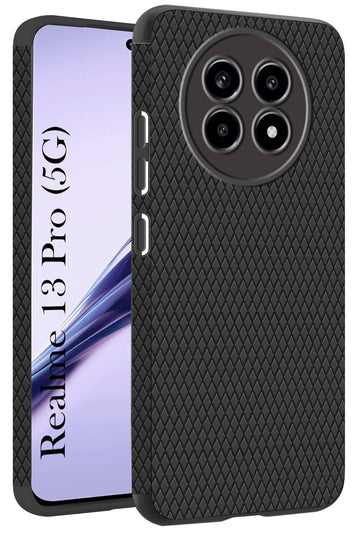 For Realme 13 Pro | Realme 13 Pro Plus 5G Back Cover Case (Liquid Silicone | Side Grip | Camera Protection)