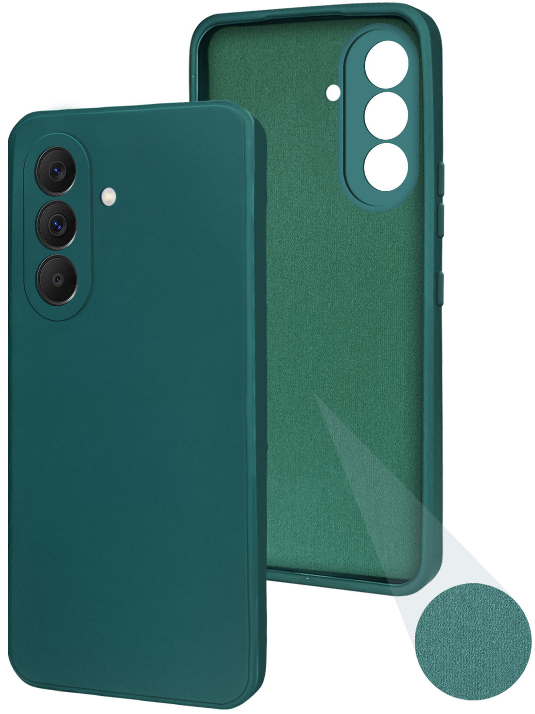 For Samsung Galaxy A37 5G Back Cover Case (Matte Finish Silicone with Inside Fiber cloth)