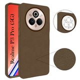For Realme P3 Pro Back Cover Case (Glass Like Camera Protection | Leather Feel | Minimalist Professional Grip)