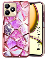 For  Realme C53 Back Cover Case ( Dual Design Glitter Sparkle and Detachable Diamond Print Case | Soft and Flexible)