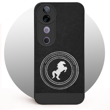 For Vivo V40 | Vivo V40 Pro 5G Back Cover Case PU Leather Finish (Professional Minimalist Texture | MagSafe Compatile | Camera Protection | Sleek Sober Formal)