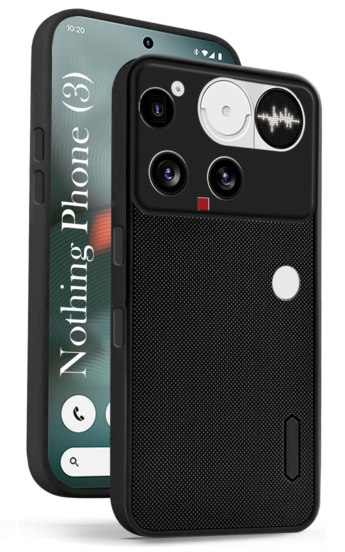 For Nothing Phone 3 Back Cover Case Rubberised (Textured Grip Design | Micro-Fiber Cloth Inside | Slim and Light Weight | Soft Touch and Feel)
