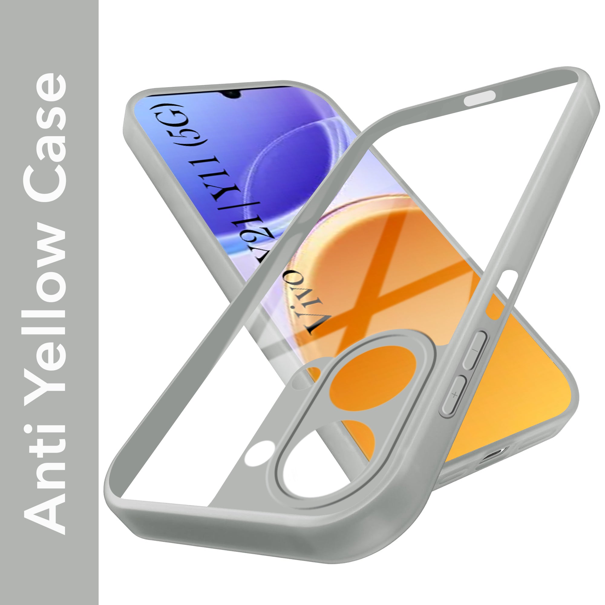 For Vivo Y11 | Vivo Y21 5G Back Cover Case Ultra-Hybrid (Lifetime Anti Yellow | Anti Scratch | Crystal Clear Shockproof)
