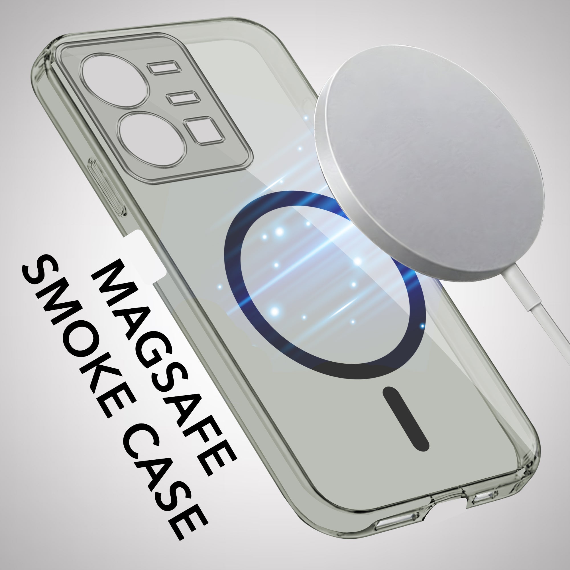 For Vivo Y35 Back Cover Case Lifetime Anti-Yellow MagSafe Compatible Clear (Sleek Hard Crystal | Shockproof and Camera Protection)
