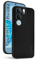For Vivo V29 | Vivo V29 Pro 5G Back Cover Case Rubberised (Textured Grip Design | Micro-Fiber Cloth Inside | Slim and Light Weight | Soft Touch and Feel)