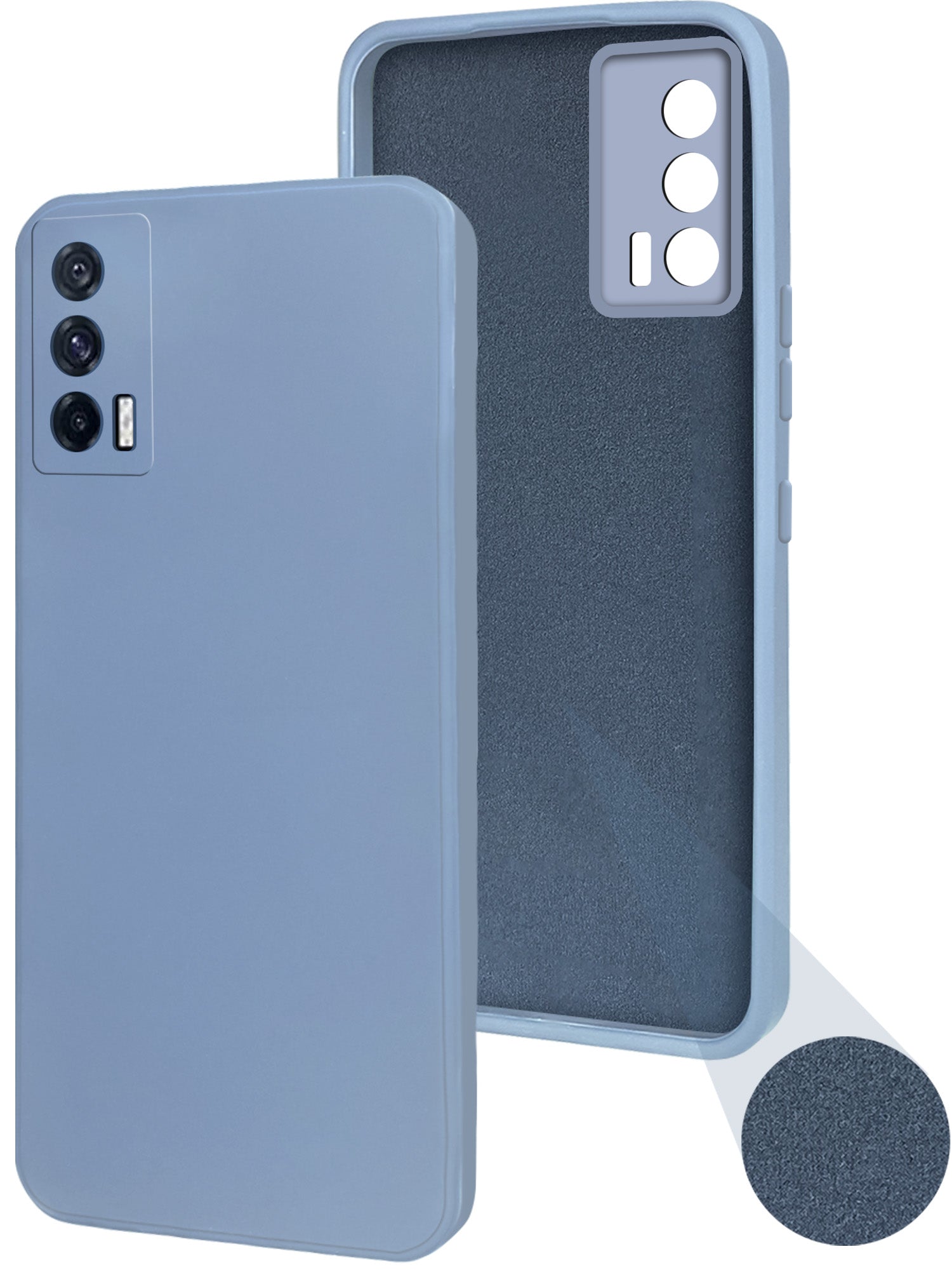 For Vivo iQOO 7 5G Back Cover Case (Matte Finish Silicone with Inside Fiber cloth)