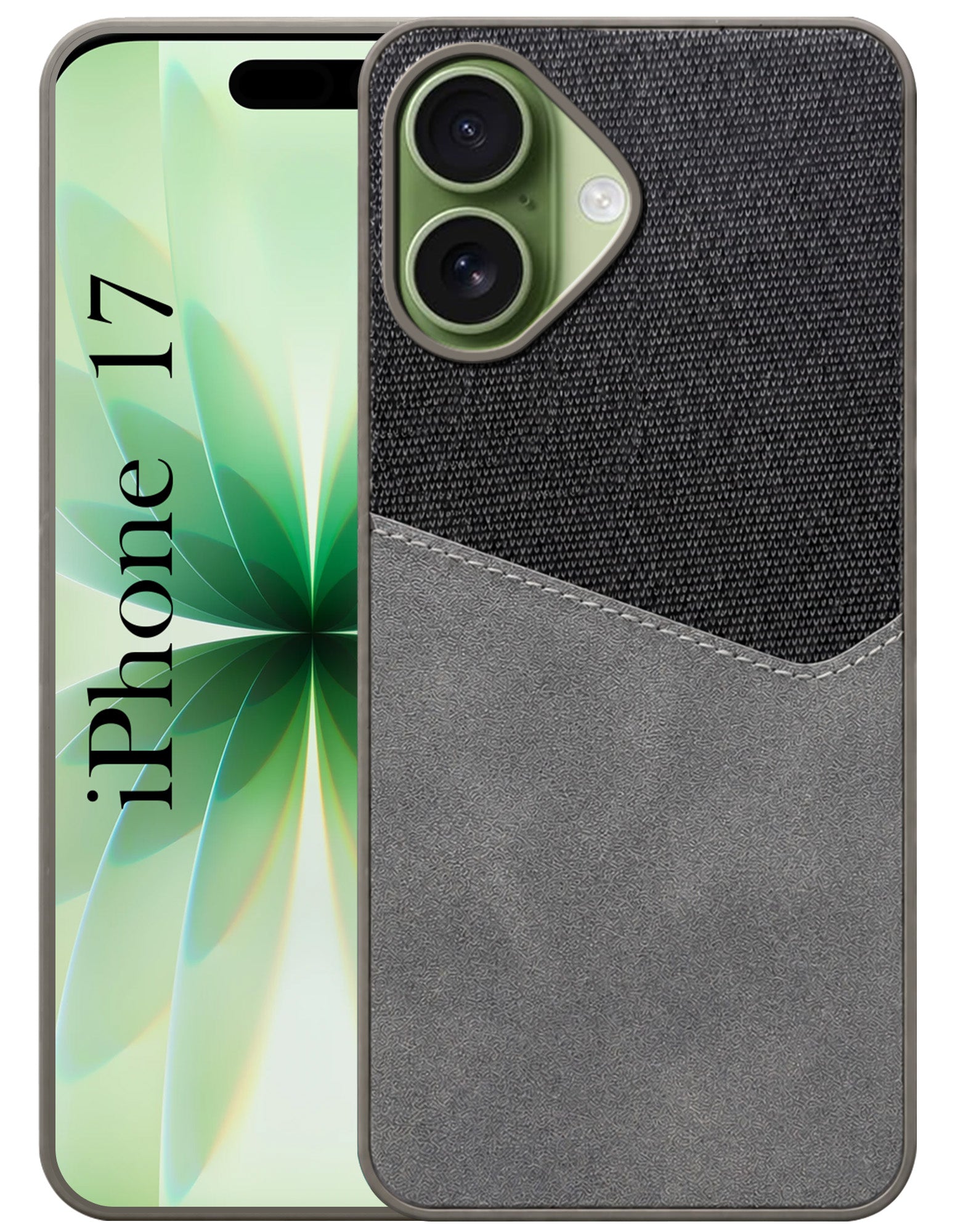 For Apple iPhone 17 Back Cover Case (Dual PU Leather Stitch | Professional Minimalist | Soft and Flexible)