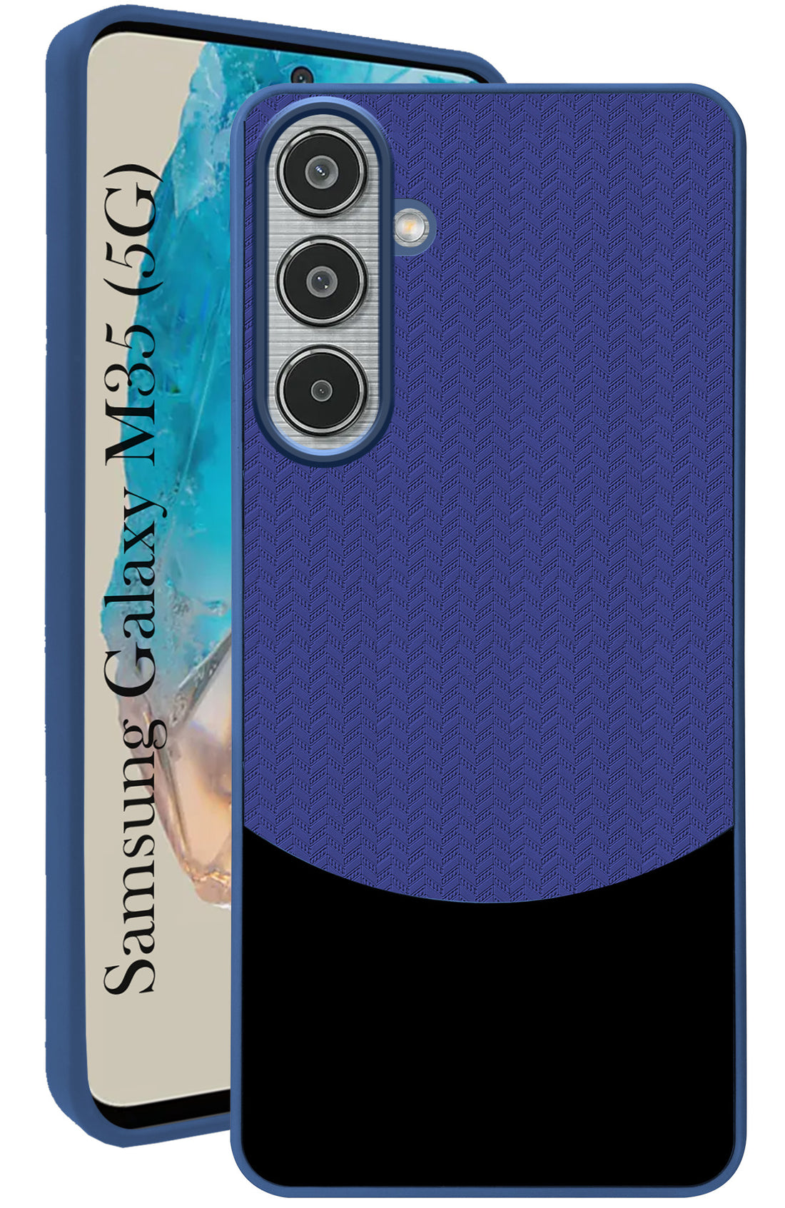 For Samsung Galaxy M35 5G Back Cover Case (Elegant PU Leather Finish | Premium Minimalist Professional | Camera Protection Bump)