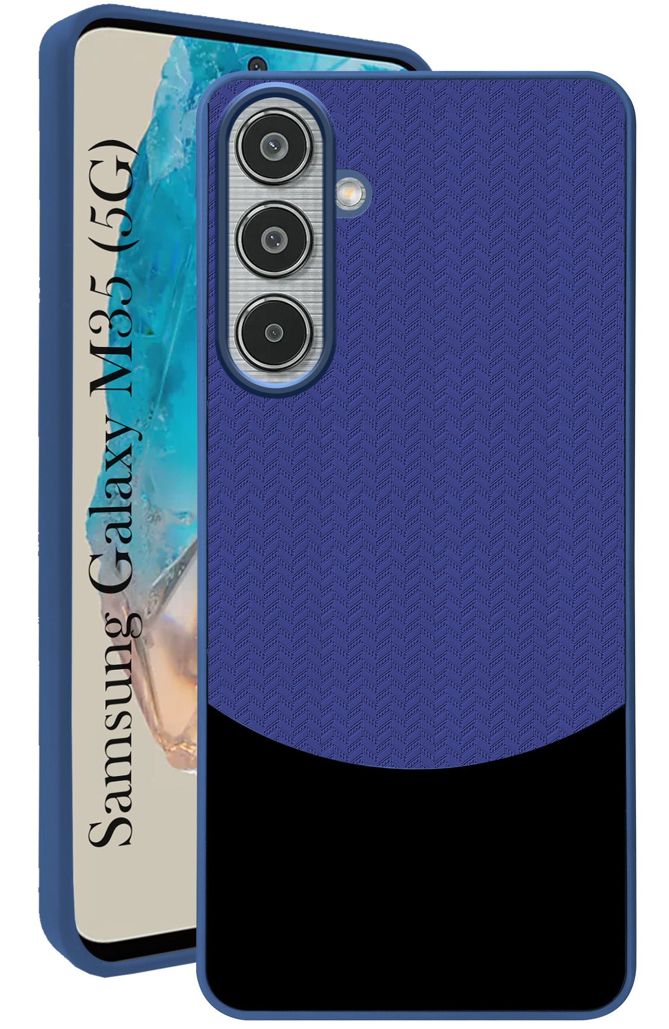 For Samsung Galaxy M35 5G Back Cover Case (Elegant PU Leather Finish | Premium Minimalist Professional | Camera Protection Bump)