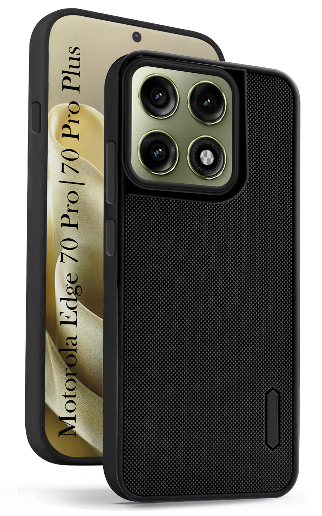 For Motorola Edge 70 Pro |  Motorola Edge 70 Pro Plus Back Cover Case Rubberised (Textured Grip Design| Micro-Fiber Cloth Inside | Slim and Light Weight | Soft Touch and Feel)