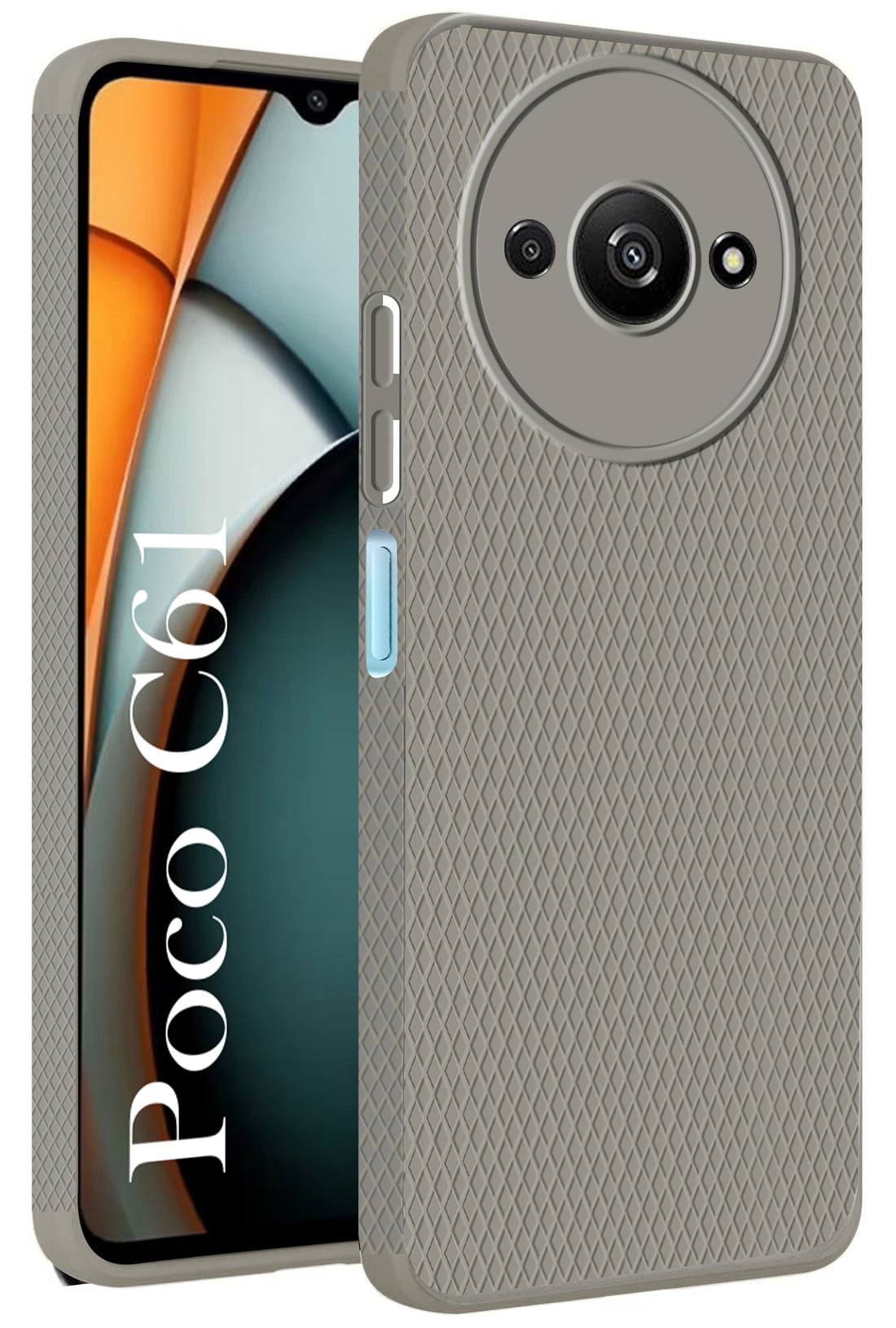 For Xiaomi Poco C61 Back Cover Case (Liquid Silicone | Side Grip | Camera Protection)
