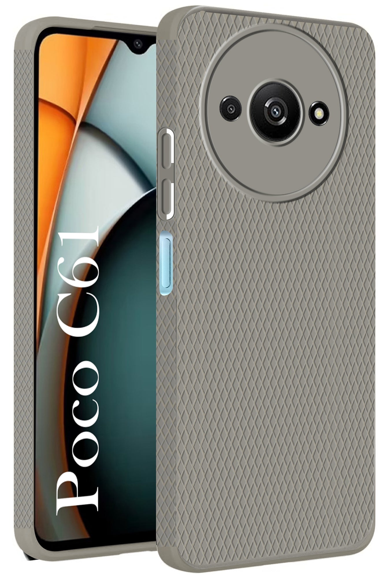 For Xiaomi Poco C61 Back Cover Case (Liquid Silicone | Side Grip | Camera Protection)