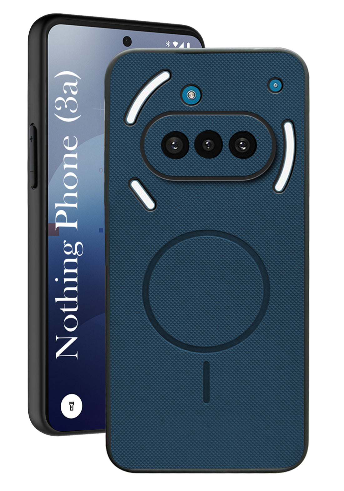 For Nothing Phone 3A Back Cover Case PU Leather (Texture Grip Design | Professional Minimalist | Camera Protection | Soft and Flexible)