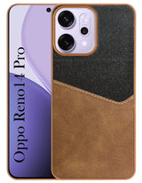 For Oppo Reno14 Pro 5G | Oppo Reno 14 Pro 5G Back Cover Case (Dual PU Leather Stitch | Professional Minimalist | Soft and Flexible)