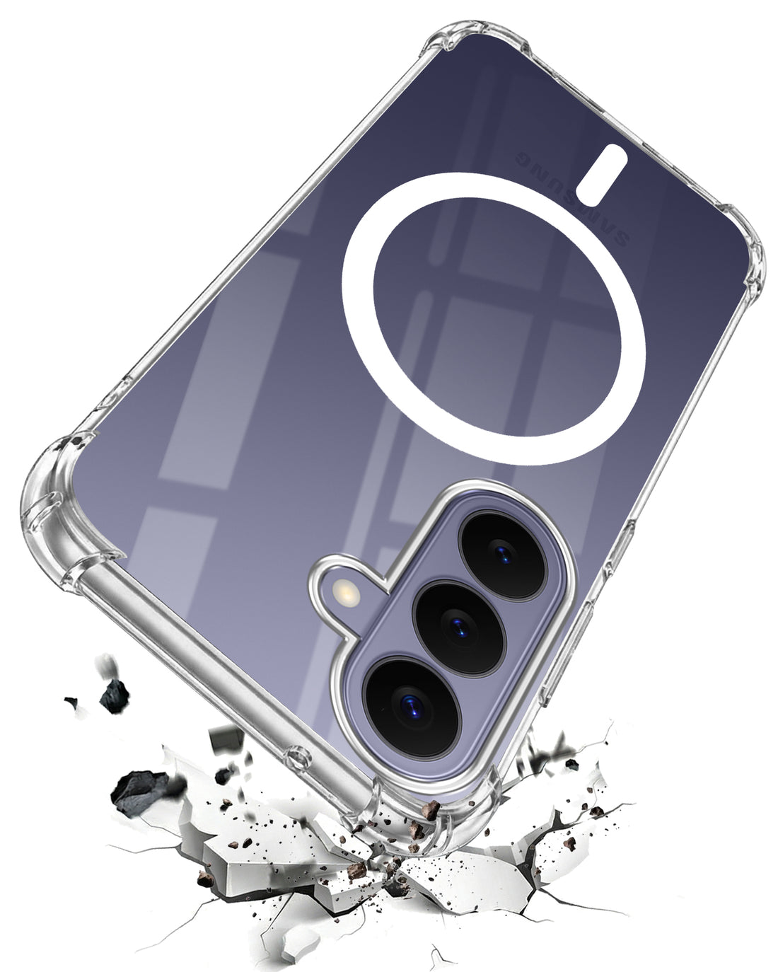 For Samsung Galaxy S26 Plus Back Cover Shockproof Crystal-Clear (Magsafe Wireless Support | Drop & Camera Protection | Hard Polycarbonate)