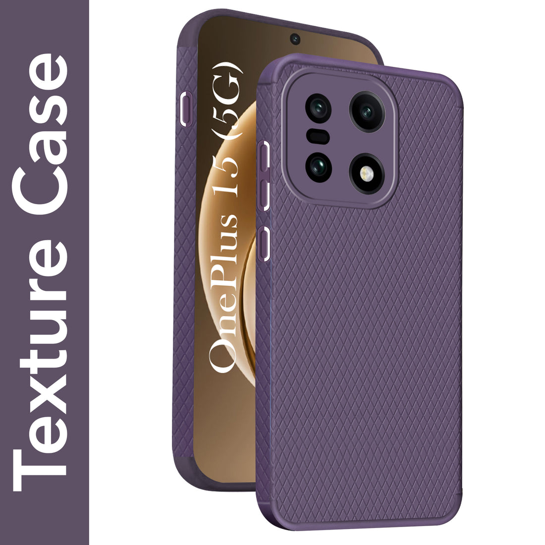 For OnePlus 15 5G Liquid Silicone Back Cover Case (Camera Protection | Side Grip Texture | Soft and Flexible)