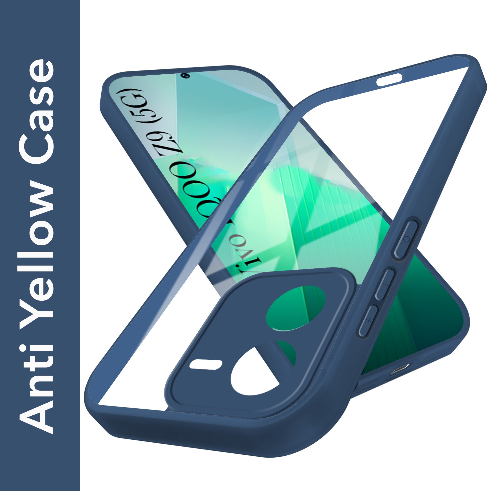 For vivo iQOO Z9 Back Cover Case Ultra-Hybrid (Lifetime Anti Yellow | Anti Scratch | Crystal Clear Shockproof)