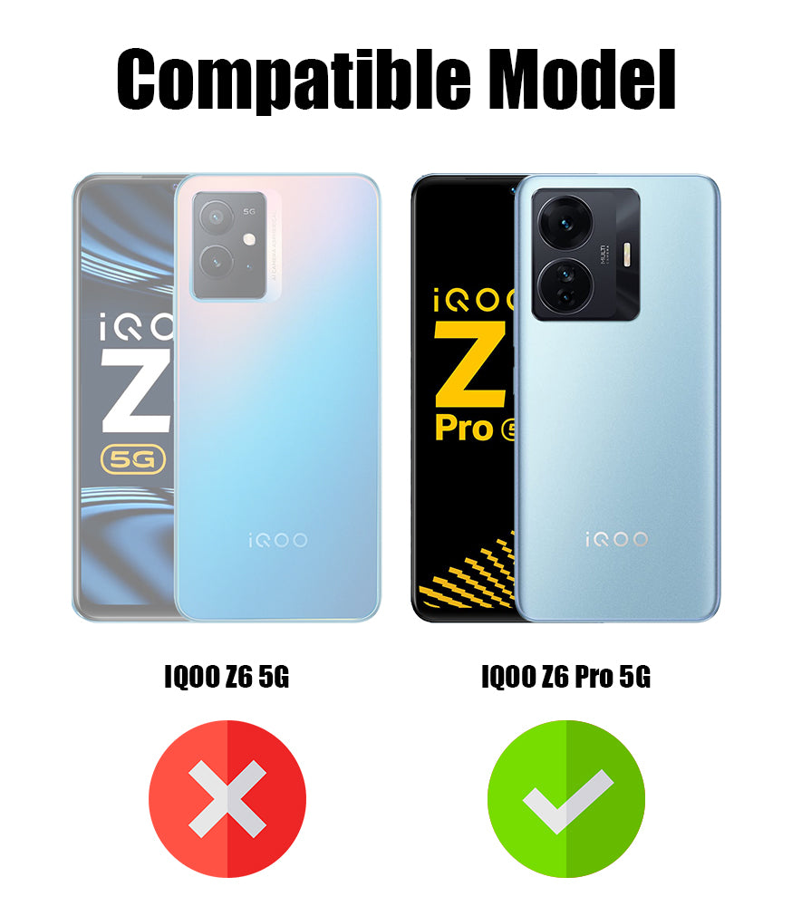 For Vivo iQOO Z6 Pro Back Cover Case (Shockproof Polycarbonate Dual Layer Hybrid Armor)