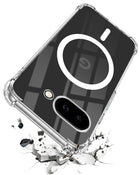 For Google Pixel 9A Back Cover Shockproof Crystal-Clear (Magsafe Wireless Support | Drop & Camera Protection | Hard Polycarbonate)