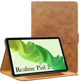 For Realme Pad 2 11.5 Inch Flip Cover Folio Cover (PU Leather | Multi-Angle Smart Stand | Card Storage Slots | Silicone Back Pouch)