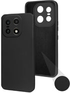 For OnePlus 15 5G Back Cover Case (Matte Finish Silicone with Inside Fiber cloth)