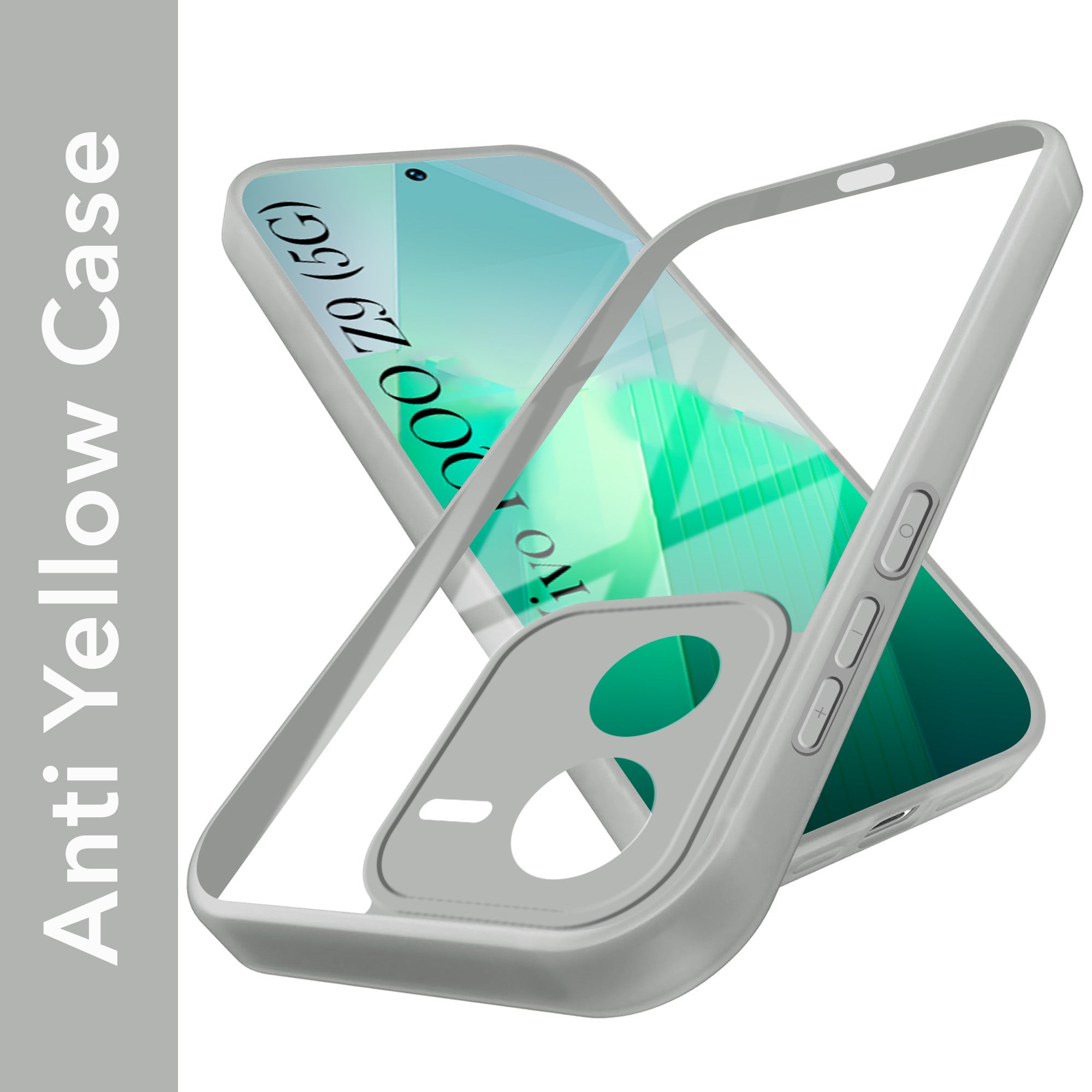 For vivo iQOO Z9 Back Cover Case Ultra-Hybrid (Lifetime Anti Yellow | Anti Scratch | Crystal Clear Shockproof)