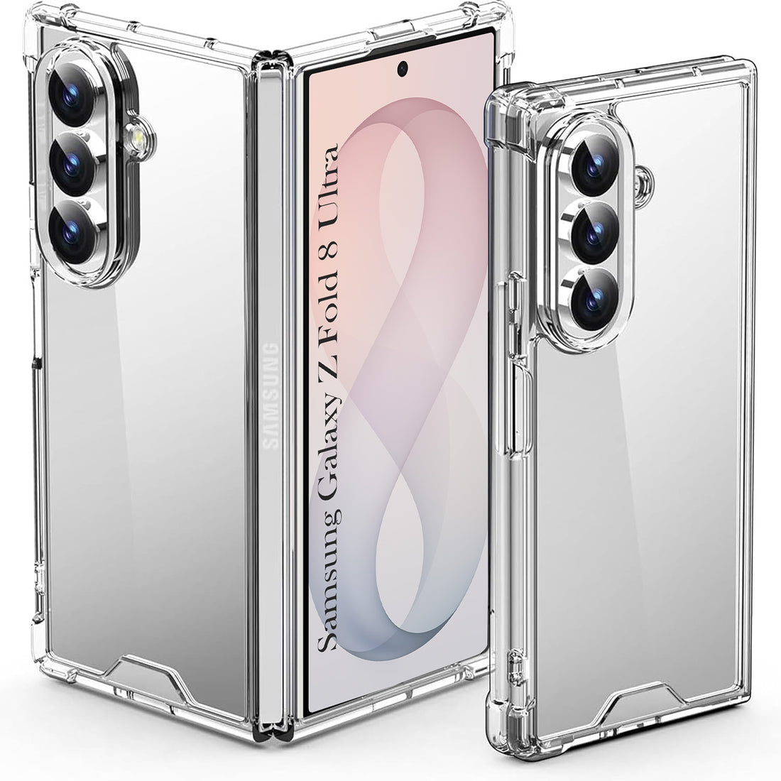 For Samsung Galaxy Z Fold 8 Ultra Back Cover Shockproof Crystal-Clear (Drop & Camera Protection | Hard Polycarbonate)