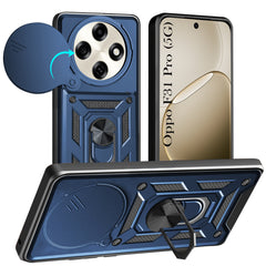 For Oppo F31 Pro Hybrid Armor Back Cover Case (Sliding Shutter Camera Protection | Polycarbonate |Ring Holder Kickstand)