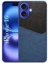 For Apple iPhone 16 Back Cover Case (Dual PU Leather Stitch | Professional Minimalist | Soft and Flexible)