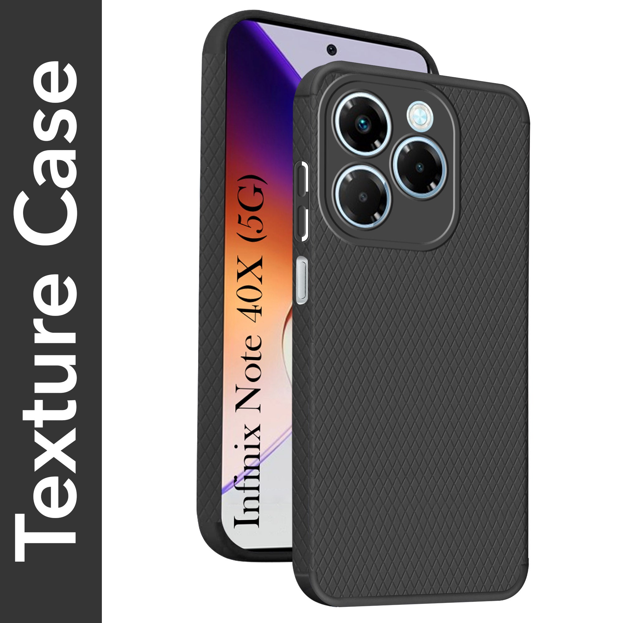 For Infinix Note 40X 5G Back Cover Case Liquid Silicone (Camera Protection | Side Grip Texture | Soft and Flexible)