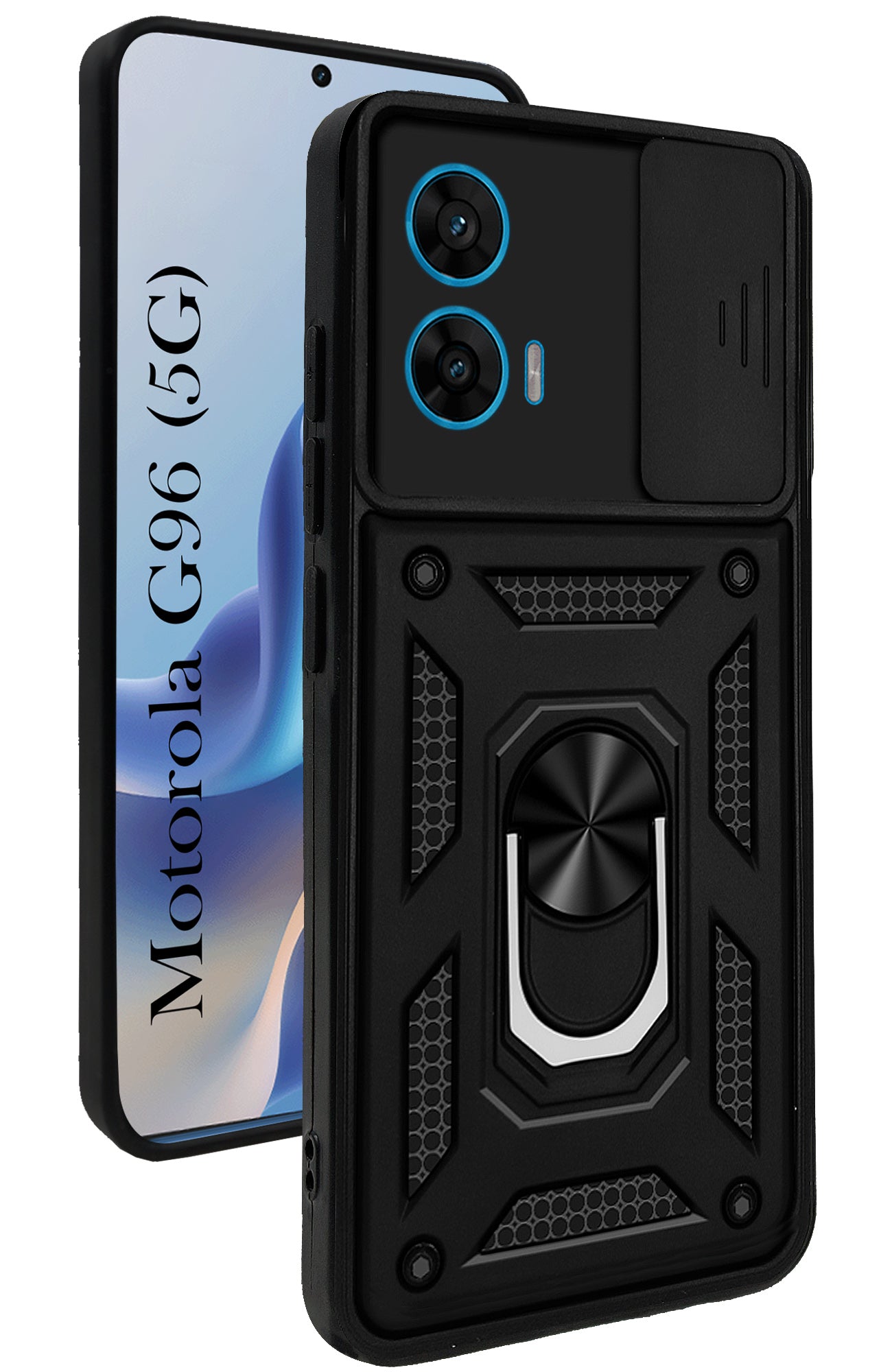 For Motorola Moto G96 Back Cover Case (Hybrid Dual Armor Polycarbonate)