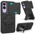 For Vivo V70 FE 5G Back Case Cover Metallic (Hybrid Armor Kickstand | Sliding Shutter Camera Protection | MagSafe Compatible)