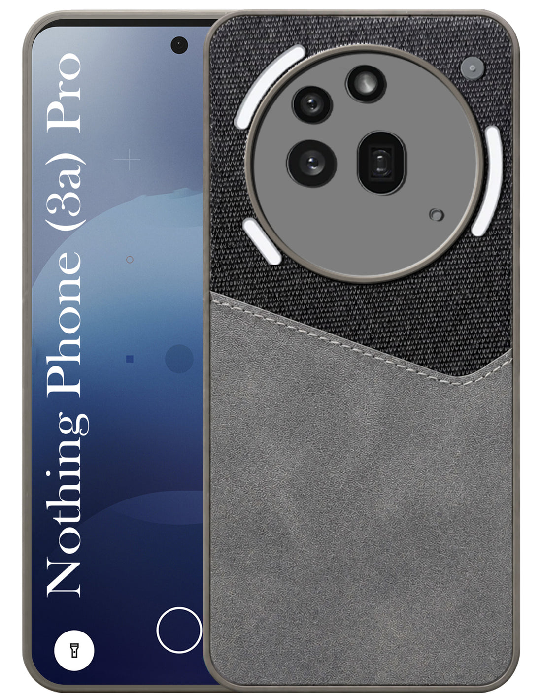 For Nothing Phone 3A Pro 5G Back Cover Case  (Dual PU Leather Stitch | Professional Minimalist | Soft and Flexible)