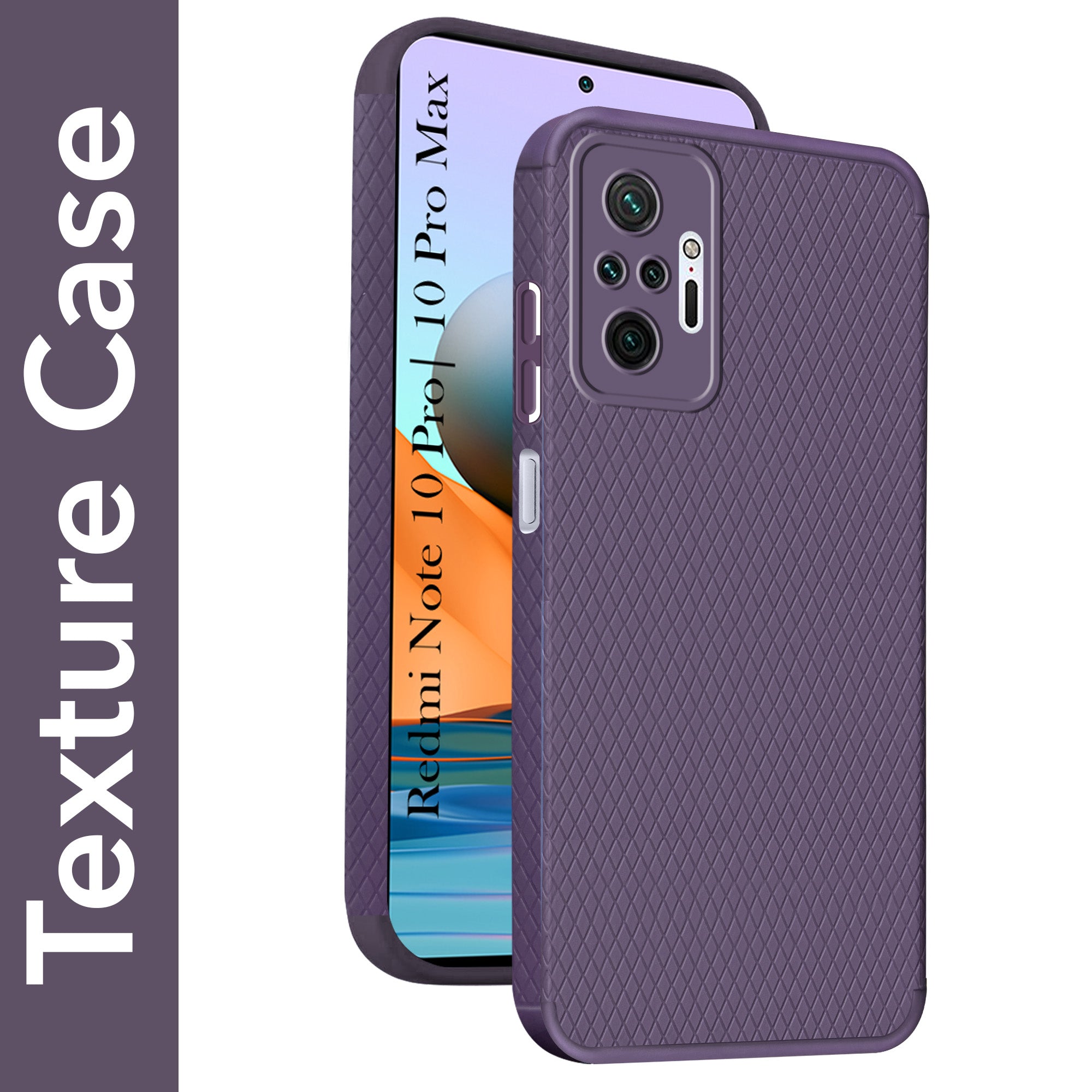 For Xiaomi Mi Redmi Note 10 Pro | 10 Pro Max Back Cover Case Max Liquid Silicone (Camera Protection | Side Grip Texture | Soft and Flexible)