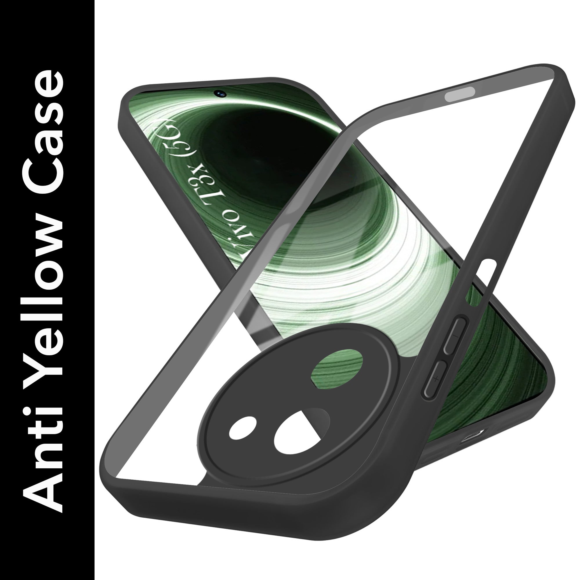 For Vivo T3x 5G Back Cover Case (Lifetime Anti Yellow | Anti Scratch | Crystal Clear Shockproof)