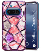 For Nothing Phone 3A 5G Back Cover Case(Dual Design Glitter Sparkle and Detachable Diamond Print Case | Soft and Flexible)