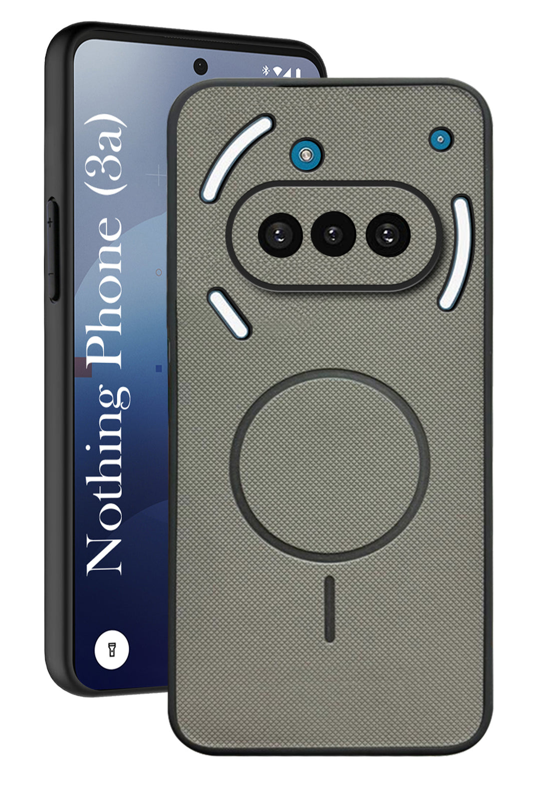 For Nothing Phone 3A Back Cover Case PU Leather (Texture Grip Design | Professional Minimalist | Camera Protection | Soft and Flexible)