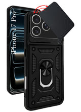 For Apple iPhone 17 Pro Back Cover Case Hybrid Armor (Sliding Shutter Camera Protection | Polycarbonate |Ring Holder Kickstand)