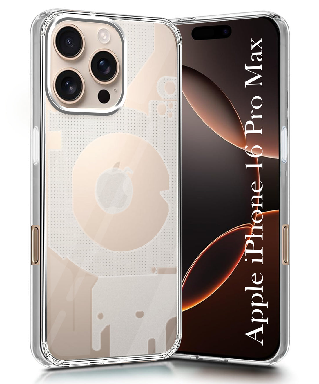 For Apple iPhone 16 Pro Max Back Cover (Silicone Matte Shockproof Case with Camera Protection | Soft and Flexible | Transparent)