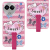 For Realme 11 5G | Realme 11x 5G Back Cover Case (3D Cute Heart Strap Holder | Camera Protection | Designer Girls Print)