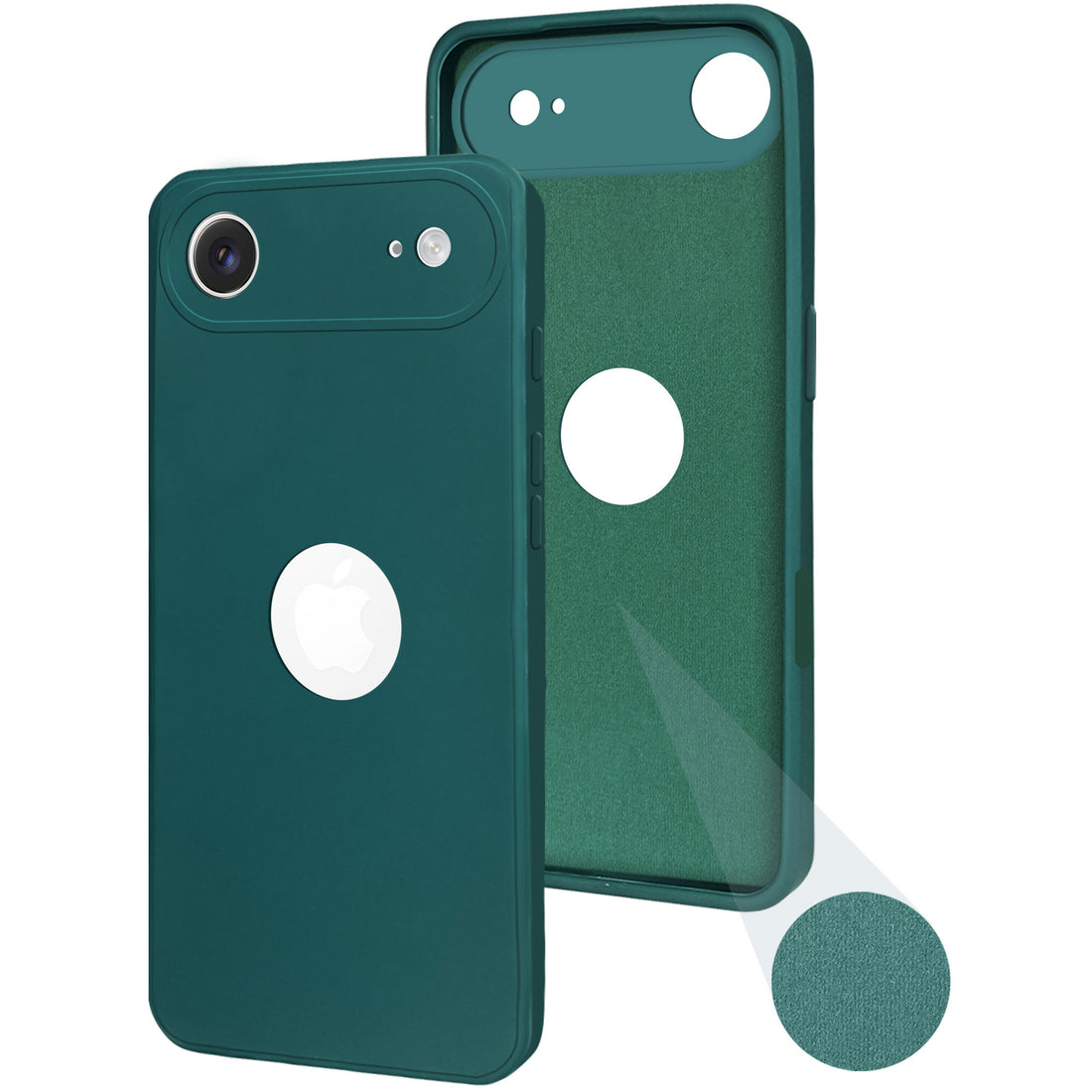 For Apple iPhone 17 Air Back Cover Case (Matte Finish Silicone with Inside Fiber cloth)