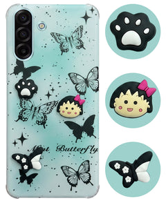 For Samsung Galaxy A17 | Samsung F17 | Samsung M17 5G Back Cover Case (3D Cute Cartoons | Hard Back Side Soft | Matte Premium Finish | HD Printing)