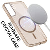 For Samsung Galaxy S22 5G Back Cover Case Lifetime Anti-Yellow MagSafe Compatible Clear(Sleek Hard Crystal | Shockproof and Camera Protection)