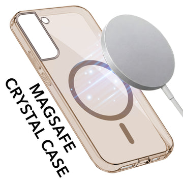For Samsung Galaxy S22 5G Back Cover Case Lifetime Anti-Yellow MagSafe Compatible Clear(Sleek Hard Crystal | Shockproof and Camera Protection)